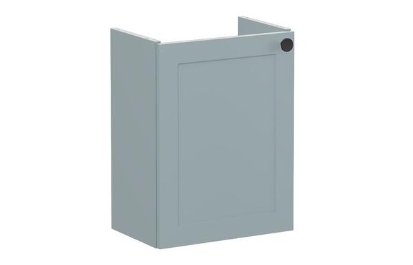 VitrA Root Classic 40cm 1 Door Wall Hung Slim Washbasin Unit (LH Hinge) - Matt Fjord Green